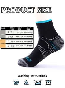 6 Mắt cá chân Thoáng khí Thể thao Vớ nén Với Arch Ủng hộ Thoải mái Cái đệm Không dấu vết Tất mắt cá chân Đối với phụ nữ & Nam Điền kinh  chạy Đạp xe Đi bộ du lịch - màu đen - Xem 2