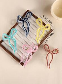 5pcs Bowknot Decor Hair Claw Clip - Multicolor - View 8