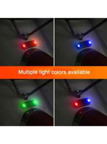 新款迷你太陽能警示燈led汽車閃光燈機車尾燈防盜燈自行車照明 - 紅色 - 查看 7