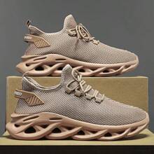 男士運動休閒網眼跑鞋 - 銅色 - 查看 3