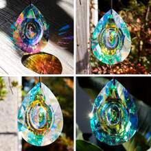 Multi-sized Dragon Eye Prism Crystals Hang From Chandeliers Or Windows To Create A Rainbow Of Crystal Pendants - AB Color - View 3