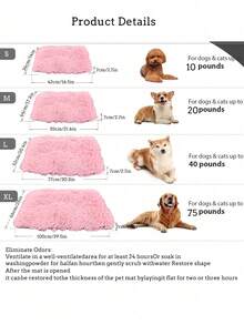 DODOPET Sang trọng Màu hồng Giường cho chó , Có thể giặt được & Không trượt , Thích hợp Đối với Nhỏ bé , Trung bình Và Lớn Chó Và Mèo , Thú cưng Cái đệm Đối với Đang ngủ Và - Hồng - Xem 2