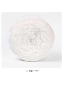 1 Ball Of 28 Pure White Ice Bar Yarn Thick Knitting Diy Scarf Sweater Hat Crochet Thread - pure white - View 1