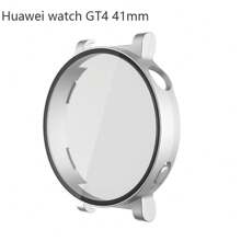 1件華為gt4錶殼和膜套裝,pc材質帶油膜和啞光,適用於華為手錶gt4 41mm非標誌/46mm標誌(僅有錶殼) - 銀色 - 查看 2