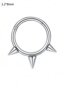 CIZME 1 件/套 防过敏铰链鼻中隔环圈 16G 不锈钢鼻中隔首饰铰链节环身体穿孔鼻环唇环鼻轮软骨耳环 - 卡扣 - 查看 11