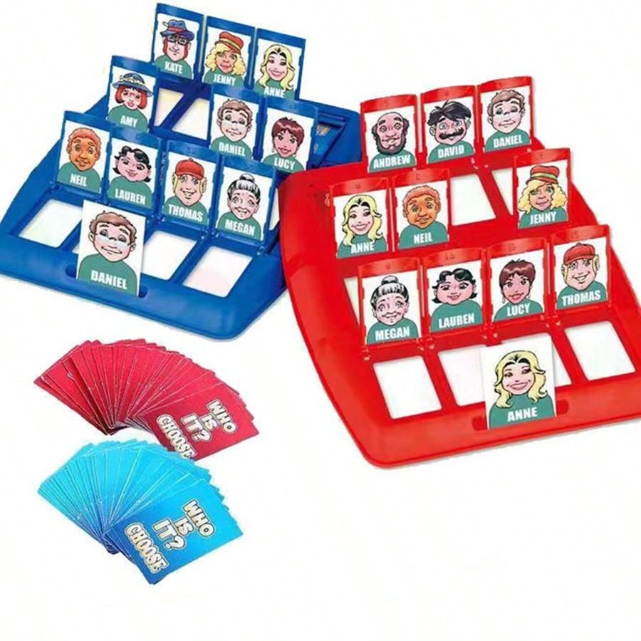Mini Who Game Set With 2 Game Boards And 48 Cards, Fun Desk Toy To ...