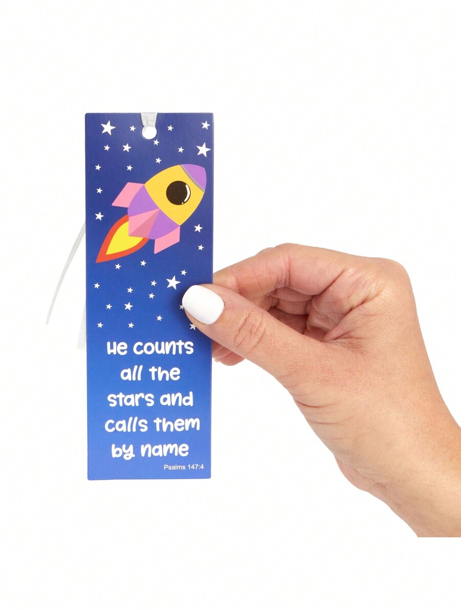 72 Pack Christian Bookmarks Bulk, Scripture, 12 Bible Verse Quotes For Kids, Easter (6 X 2 In