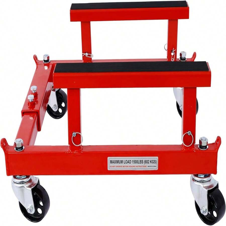 Motorcycle Engine Cradle Dolly with 4 Swivel Casters 1500 Lbs Capacity