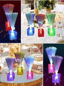 Pack Of 20 Mini Fiber Optic Lights, Fiber Optic Lamps, LED Lights, Multicolor With Crystal Base, Battery Operated Lighted Table Decor, Glow In The Dark Party Decorations - RANDOM - View 11
