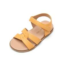 Dép bé gái hở mũi Giày đế bằng công chúa Giày mùa hè quai cho trẻ mới biết đi/Đứa trẻ nhỏ - trái cam - Xem 4