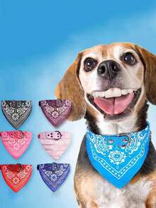 Thú cưng Quân nhu Khăn rằn Vòng cổ Tam giác Khăn quàng cổ Bib Thú cưng Khăn nước bọt - màu đen - Xem 10