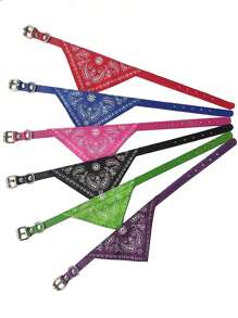 Thú cưng Quân nhu Khăn rằn Vòng cổ Tam giác Khăn quàng cổ Bib Thú cưng Khăn nước bọt - màu đen - Xem 8