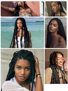 Tóc tết xoắn Marley (18 inch, 24 inch, 30 inch) 1 gói tóc Marley tóc xoăn Afro tóc Marley tóc xoăn Marley cho tóc tết giả, tóc xoắn lò xo, tóc tết bướm tóc tết tổng hợp Marley-T1B/30 - Hai tông màu - Xem 8