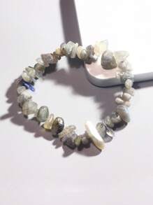 Pulsera Elástica De Piedras Preciosas De Cristal Hecha A Mano, Que Incluye 7 Cuentas De Chakra, Excelente Regalo Para El Día De San Valentín Y Navidad