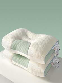New Spa Massage Function Pillow Pillow Core 1pc - white+green - View 2