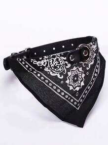 Thú cưng Quân nhu Khăn rằn Vòng cổ Tam giác Khăn quàng cổ Bib Thú cưng Khăn nước bọt - màu đen - Xem 1