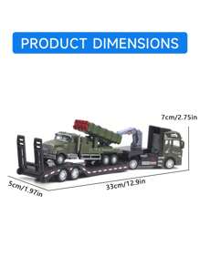 兒童合金運輸導彈車模型拉回車系列(abs外殼)火箭發射器導彈車東風汽車零件金屬玩具,適用於嬰兒節日生日禮物男孩聖誕禮物女孩新年禮物