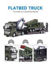 兒童合金運輸導彈車模型拉回車系列(abs外殼)火箭發射器導彈車東風汽車零件金屬玩具,適用於嬰兒節日生日禮物男孩聖誕禮物女孩新年禮物