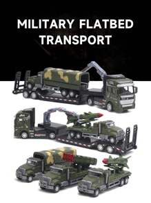 兒童合金運輸導彈車模型拉回車系列(abs外殼)火箭發射器導彈車東風汽車零件金屬玩具,適用於嬰兒節日生日禮物男孩聖誕禮物女孩新年禮物