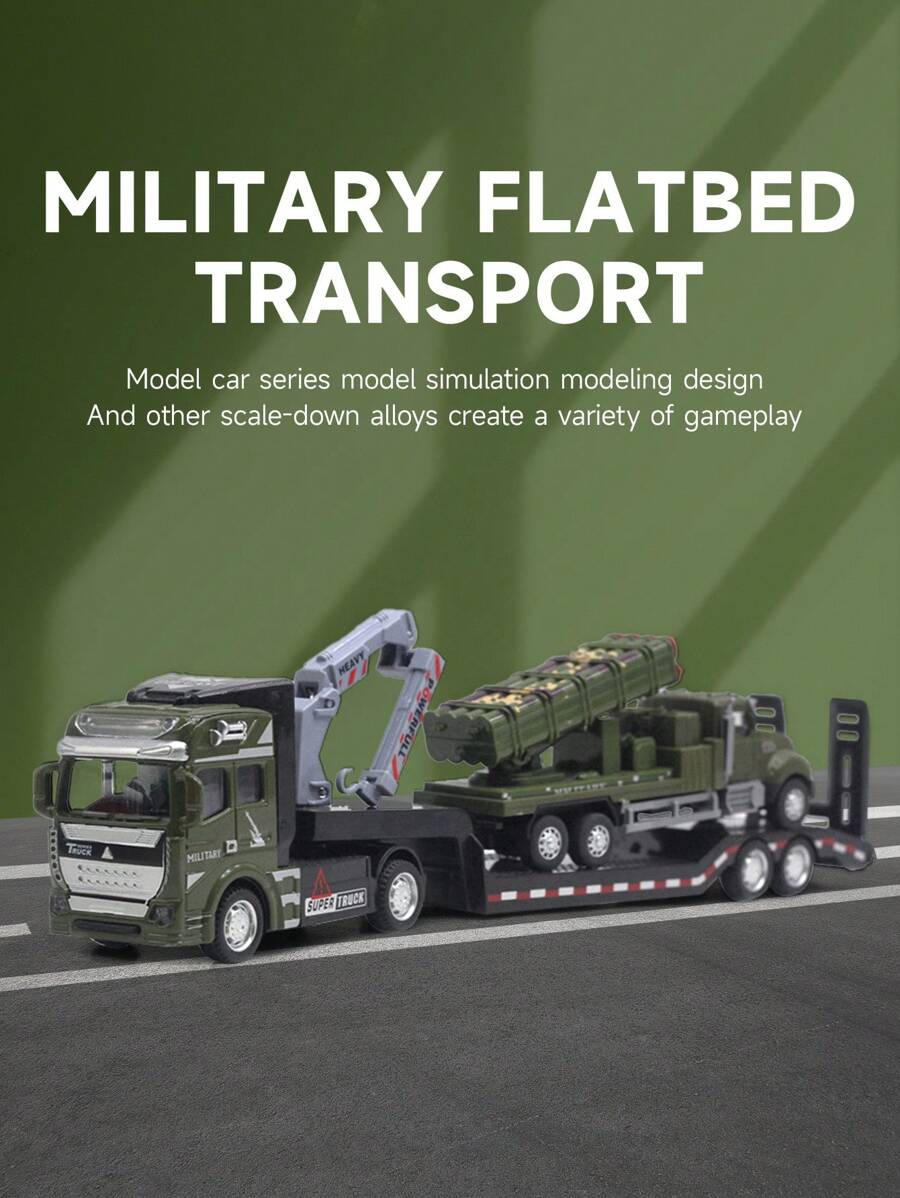 兒童合金運輸導彈車模型拉回車系列(abs外殼)火箭發射器導彈車東風汽車零件金屬玩具,適用於嬰兒節日生日禮物男孩聖誕禮物女孩新年禮物