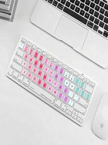 2 Piezas Pegatinas Universales Con Alfabeto Inglés Para Teclado, Adecuado Para Teclados De Computadora, Laptop, Notebook Y De Escritorio - Degradado de seis colores - Ver 8