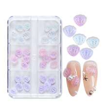30pcs/box Resin Seashell & Aurora Shell Series Nail Art Accessories, Ocean Style Nail Art Decors Perfect For Your Diy Nail Art - Multicolor - View 2