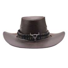 男女批發西部牛仔帽,爵士帽和寬邊戶外遮陽帽 - 咖啡棕 - 查看 2