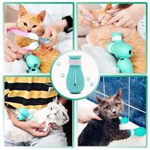 Botas Antiarañazos para Gatos, 4 Piezas Zapatos Ajustables de Silicona para Gatos Accesorios, Guantes Protectores de Uñas, Suministros para Mascotas para el Aseo de Gatos, Baño, Afeitado