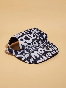 1 Piece Blue Letter Pet Dog Hat Going Out Baseball Cap Sun Hat - Blue and White - View 3