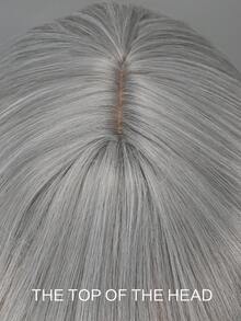 12inch Ngắn Màu xám Dợn sóng Quăn Bob Tóc giả Tóc mái , Hoàn hảo Đối với Mặc hàng ngày Và Lễ hội - Xám - Xem 8