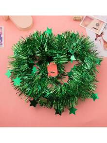 1 Miếng Hình -ngôi sao Tinsel Dải băng Cây thông noel Vật trang trí , Năm mới , Nhà  , Lễ cưới , Sinh nhật , Buổi tiệc Đồ trang trí - màu xanh lá - Xem 3