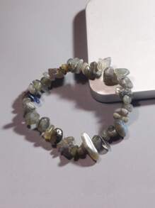 Pulsera Elástica De Piedras Preciosas De Cristal Hecha A Mano, Que Incluye 7 Cuentas De Chakra, Excelente Regalo Para El Día De San Valentín Y Navidad