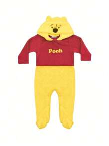 Mameluco Con Gorro Bebe Niño Pooh Disney - Amarillo - Ver 1