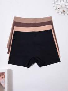4 Piezas Pantalones Cortos Sin Costuras Para Niño, Cómodos Y Suaves, Con Cintura Baja