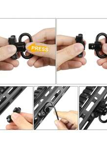 1 件 1.25mlok 吊帶旋轉轉接環,附 Mlok 導軌,快速釋放 Qd 旋轉附件安裝座,狩獵設備 - 查看 10