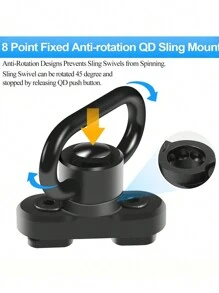 1 件 1.25mlok 吊帶旋轉轉接環,附 Mlok 導軌,快速釋放 Qd 旋轉附件安裝座,狩獵設備 - 查看 9