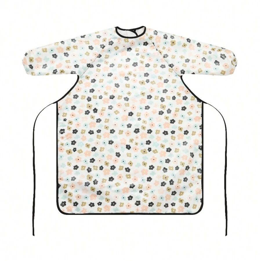 1入組嬰兒餐椅全罩-防水餵食圍兜，中性調可調節，適用於0-36個月的嬰兒，可機洗，柔軟耐用，是節日最佳禮物選擇，新手父母的最佳選擇。