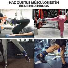 2 pieza tira tobillera entrenamiento Grilletes Para Tobillos Pesas Gym Unisex Resistentes - Negro - Ver 6