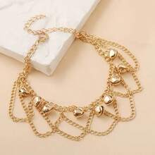 1 chiếc vòng chân dạng xích nhiều lớp hình chuông phong cách Boho cá nhân hóa - Nhiều màu - Xem 10