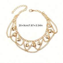 1 chiếc vòng chân dạng xích nhiều lớp hình chuông phong cách Boho cá nhân hóa - Nhiều màu - Xem 8