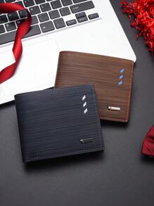 Men's Short Wallet With Multiple Card Slots, Fashionable & High-End Bill Clip & Id Card Holder For Coins & Cash With Zipper, Card Holder & Id HolderLarge Capacity Multi-Card Slots,Business Casual Style,Birthday Gift,Graduation Gift,Father's Day Gift - Brown - View 2