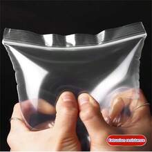 100pcs Transparent Self-adhesive Bag With Thick Seal, Ideal For Necklaces And Rings Storage - transparent - View 5