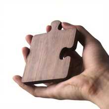 1pc Creative Puzzle Coaster, Walnut Wood Tea Pad, Heat Insulation Mat For Mugs, Cups