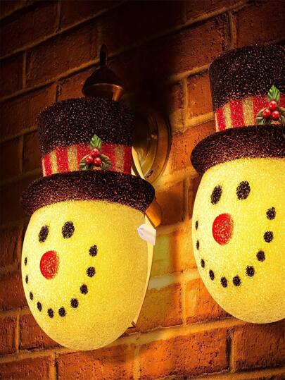 1 Stück, Weihnachtsdekoration Außen Weihnachten Veranda Lichtabdeckungen Schneemann Dekoration Außen Lichtabdeckungen für Veranda Beleuchtung, Garagenbeleuchtung, große Lichtarmaturen, Außenweihnachtsdekoration Veranda Dekoration