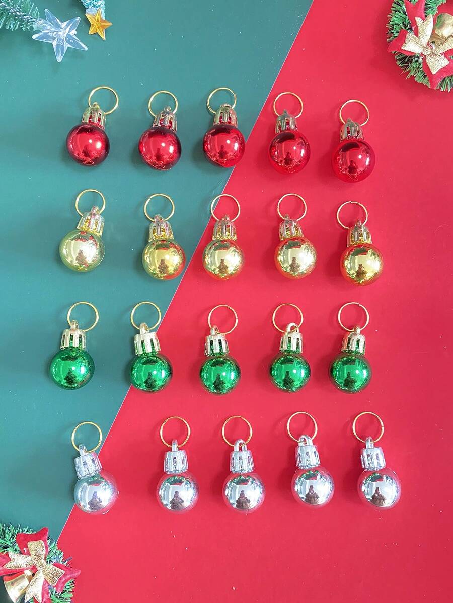 20入組女性聖誕節球形髮箍,適用於派對、節日和日常裝飾