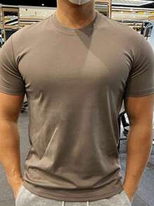 Men T-Shirts - 咖啡棕 - 查看 4