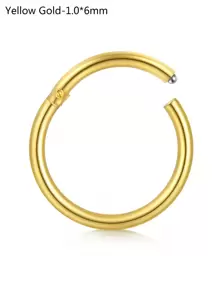 CIZME 1 件/套防过敏铰链鼻环 20G 18G 16G 14G 不锈钢鼻中隔珠宝铰链节环身体穿孔鼻环唇环鼻轮软骨耳环 - 卡扣 - 查看 51