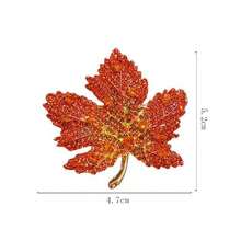 1pc High-end Red Maple Leaf Brooch Pin For Women, Luxury Welcome Accessory For Formal Occasions - Red - View 2