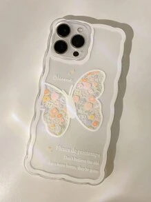 Gucadi Phone Case With Creative Prints Of Watercolor Blueberry, Butterfly, Crystal Butterfly, Lovely Bear, Purple & Pink Flowers, Tulip, Compatible With Apple Smartphone For - Multicolor - View 3