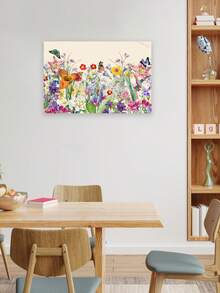 1pc Plant Tapestry, Botanical Wall Hanging Decor - Burgundy - View 3